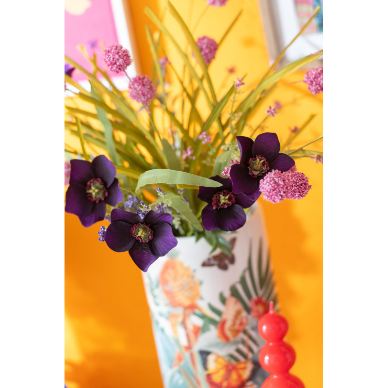 Fleur artificielle Mauve Sanicle Hauteur 50 cm en Plastique Rose Vert - 3