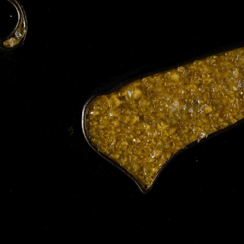 Grande Toile murale peinte Visages De Femmes 90x120 Doré Noir Olaya (Lot de 2) - 7