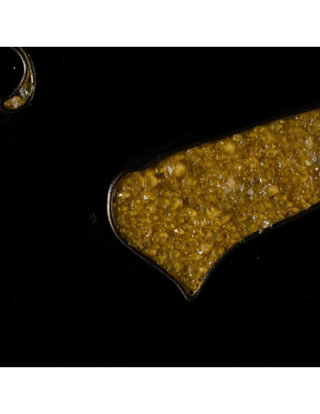 Grande Toile murale peinte Visages De Femmes 90x120 Doré Noir Olaya (Lot de 2) - 7