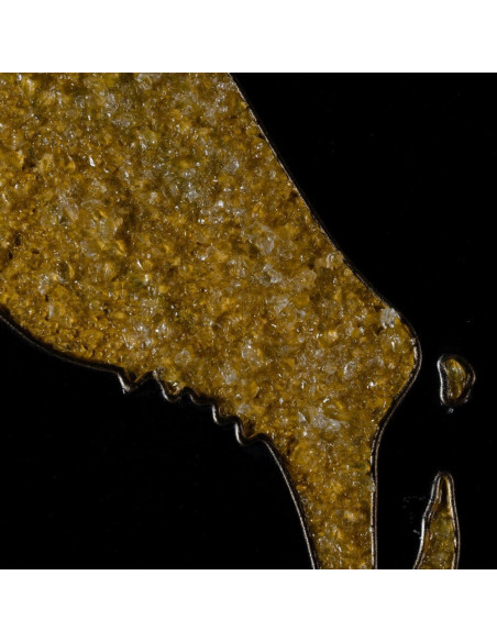 Grande Toile murale peinte Visages De Femmes 90x120 Doré Noir Olaya (Lot de 2) - 8