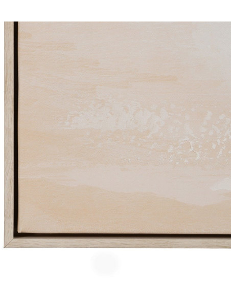 Toile murale peinte et imprimée Femmes à la plage 80x80 Beige Blanc Cadre en PS effet bois naturel Zaira (Lot de 2) - 6