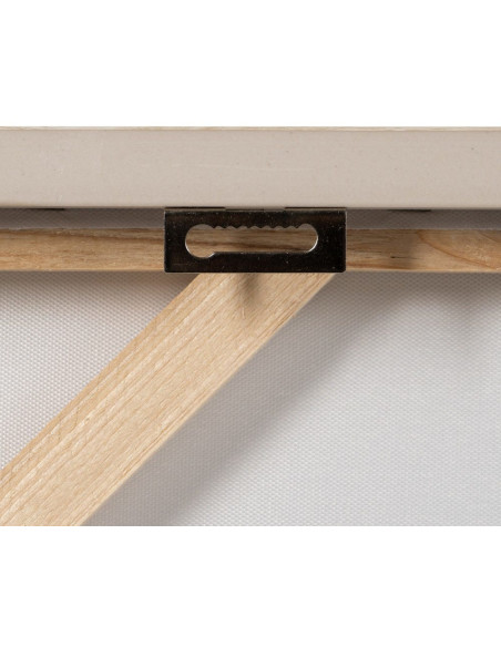 Toile murale peinte et imprimée Femmes à la plage 80x80 Beige Blanc Cadre en PS effet bois naturel Zaira (Lot de 2) - 8