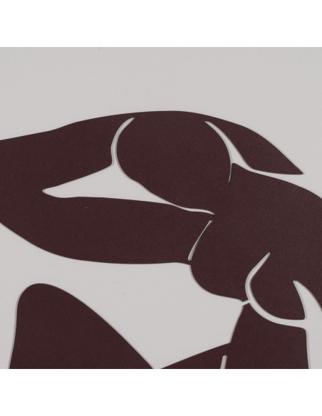 Grand Tableau déco mural relief Femmes 70x100 en Bois Jaune Marron Cadre en bois doré Dalia (Lot de 2) - 6