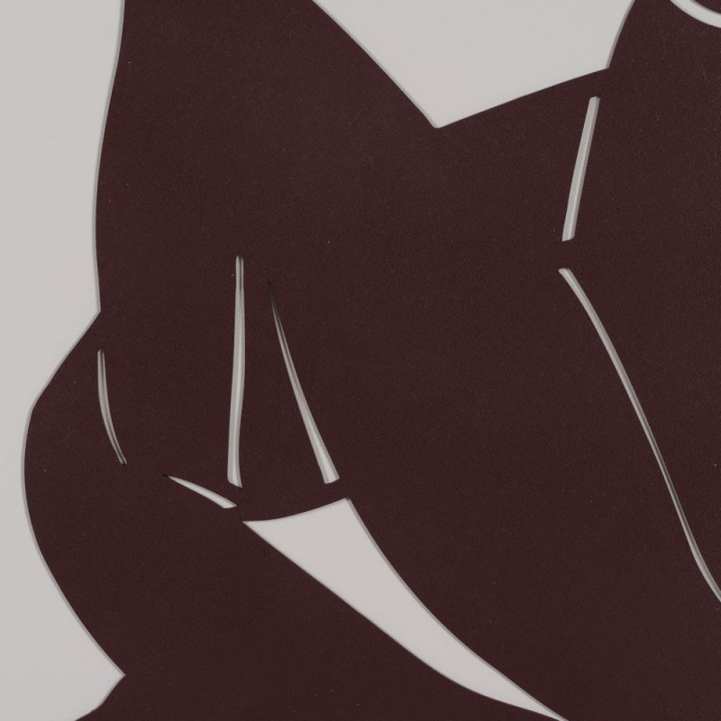 Grand Tableau déco mural relief Femmes 70x100 en Bois Jaune Marron Cadre en bois doré Dalia (Lot de 2) - 7