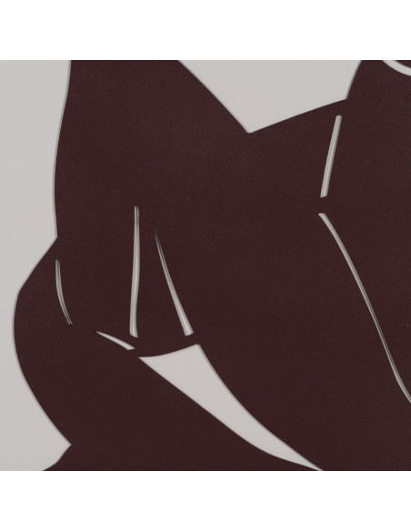 Grand Tableau déco mural relief Femmes 70x100 en Bois Jaune Marron Cadre en bois doré Dalia (Lot de 2) - 7