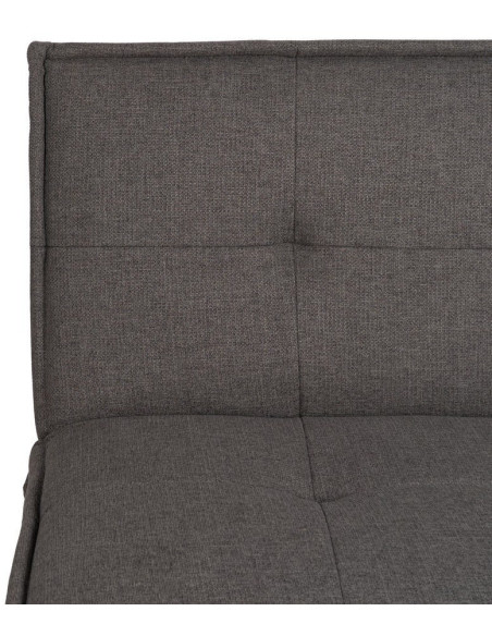 Grand Canapé moderne Convertible 3 places en Tissu chenille Gris Métal Noir Bois d'hévéa Marron Bois d'eucalyptus Bruno - 7