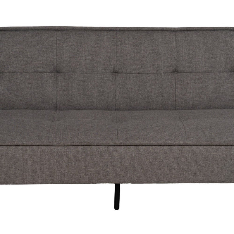 Grand Canapé moderne Convertible 3 places en Tissu chenille Gris Métal Noir Bois d'hévéa Marron Bois d'eucalyptus Bruno - 8