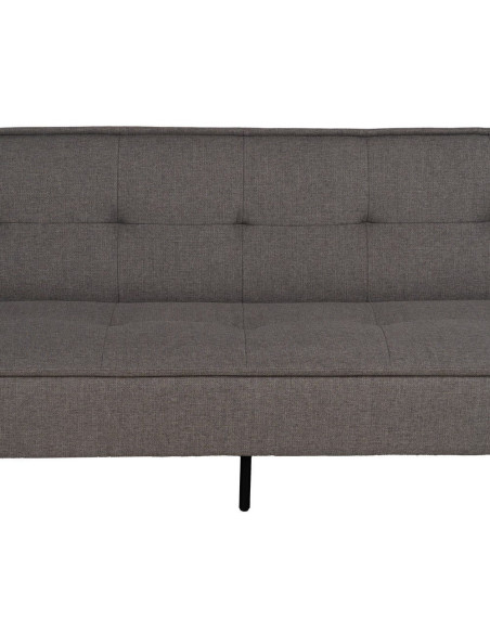 Grand Canapé moderne Convertible 3 places en Tissu chenille Gris Métal Noir Bois d'hévéa Marron Bois d'eucalyptus Bruno - 8