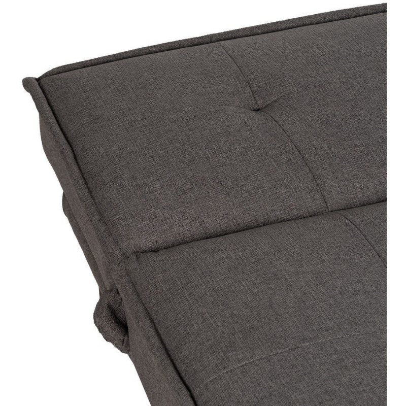 Grand Canapé moderne Convertible 3 places en Tissu chenille Gris Métal Noir Bois d'hévéa Marron Bois d'eucalyptus Bruno - 9