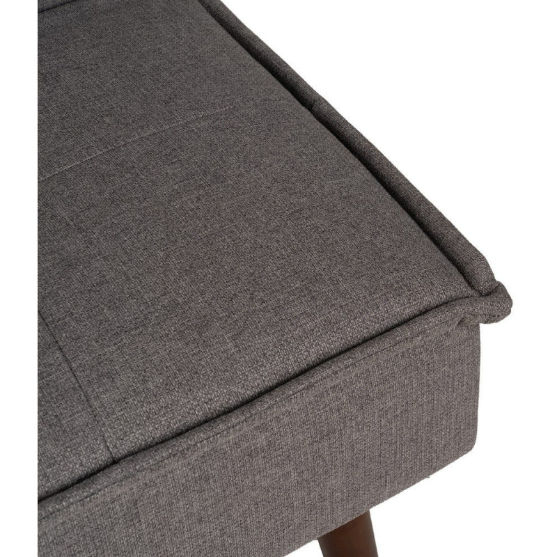 Grand Canapé moderne Convertible 3 places en Tissu chenille Gris Métal Noir Bois d'hévéa Marron Bois d'eucalyptus Bruno - 10