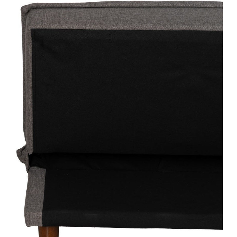 Grand Canapé moderne Convertible 3 places en Tissu chenille Gris Métal Noir Bois d'hévéa Marron Bois d'eucalyptus Bruno - 14