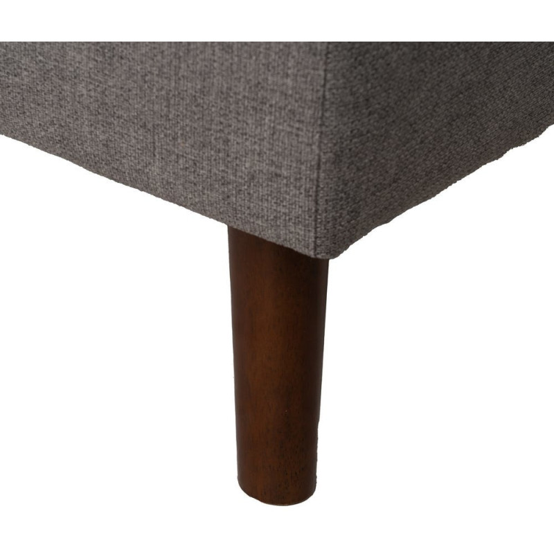Grand Canapé moderne Convertible 3 places en Tissu chenille Gris Métal Noir Bois d'hévéa Marron Bois d'eucalyptus Bruno - 16