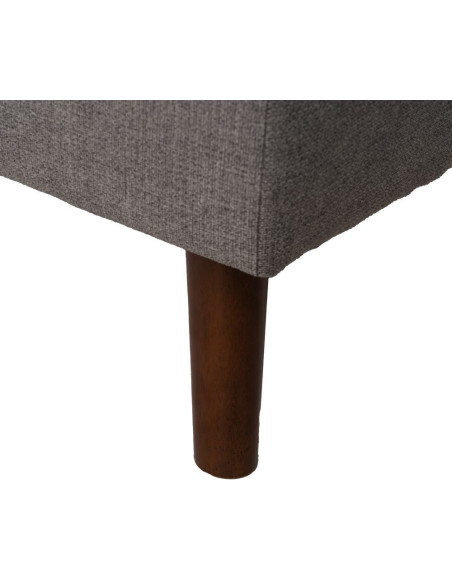 Grand Canapé moderne Convertible 3 places en Tissu chenille Gris Métal Noir Bois d'hévéa Marron Bois d'eucalyptus Bruno - 16