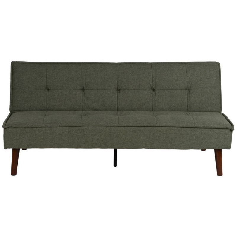 Grand Canapé moderne Convertible 3 places en Tissu chenille Vert Métal Noir Bois d'hévéa Marron Bois d'eucalyptus Bruno - 3