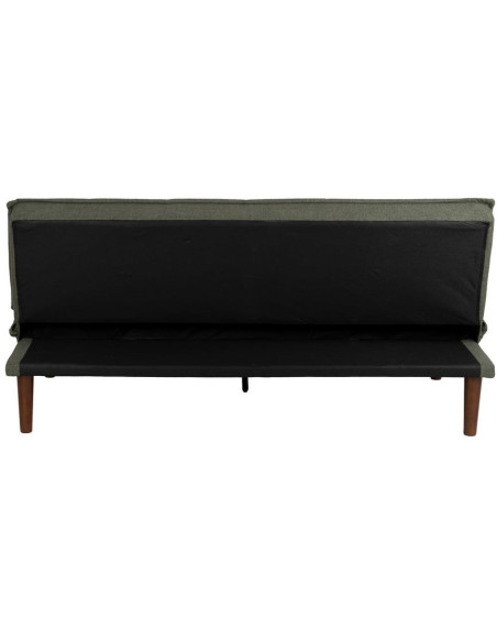 Grand Canapé moderne Convertible 3 places en Tissu chenille Vert Métal Noir Bois d'hévéa Marron Bois d'eucalyptus Bruno - 4