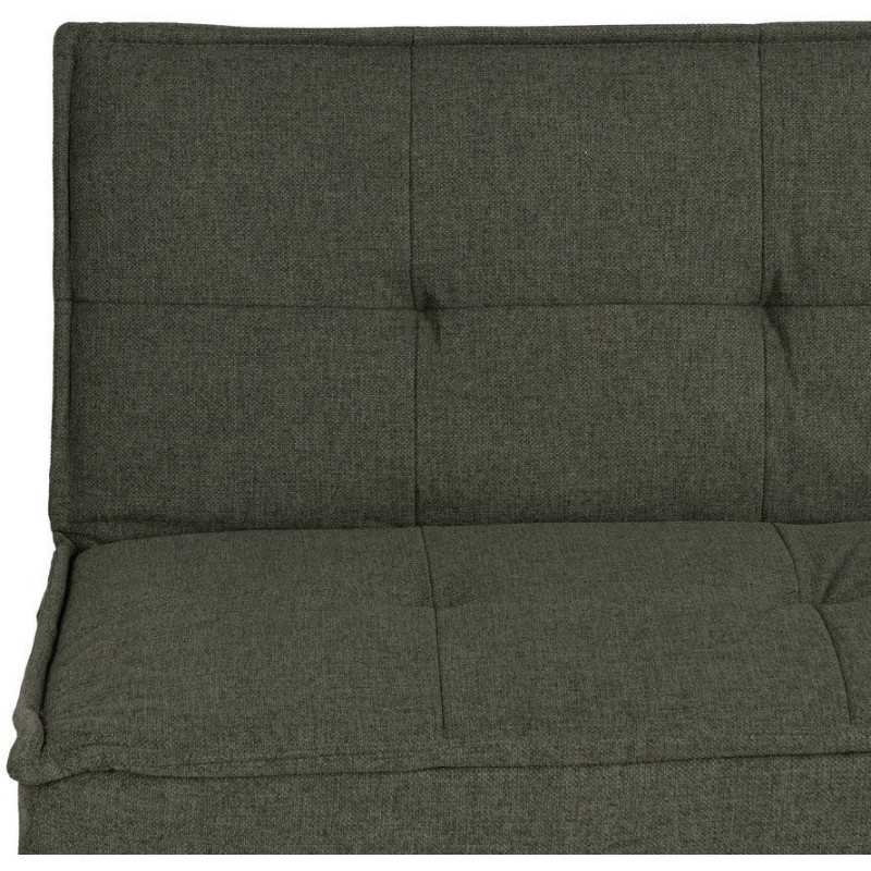 Grand Canapé moderne Convertible 3 places en Tissu chenille Vert Métal Noir Bois d'hévéa Marron Bois d'eucalyptus Bruno - 8