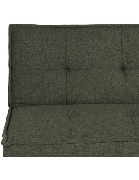 Grand Canapé moderne Convertible 3 places en Tissu chenille Vert Métal Noir Bois d'hévéa Marron Bois d'eucalyptus Bruno - 8