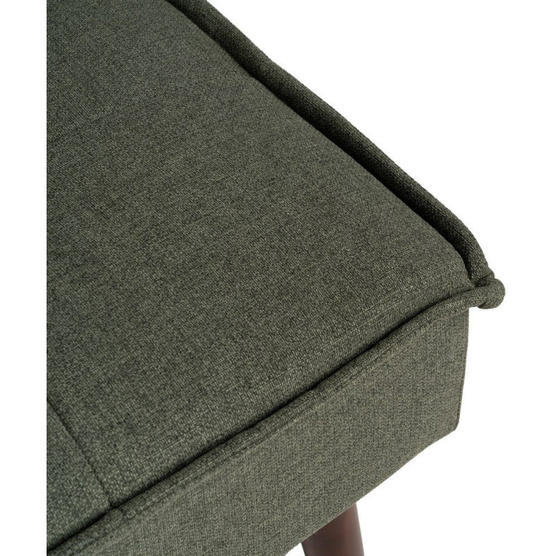 Grand Canapé moderne Convertible 3 places en Tissu chenille Vert Métal Noir Bois d'hévéa Marron Bois d'eucalyptus Bruno - 10
