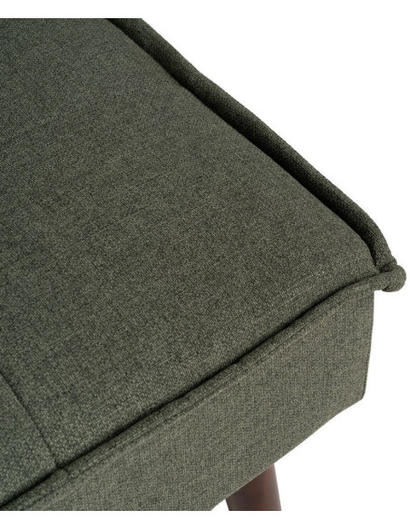 Grand Canapé moderne Convertible 3 places en Tissu chenille Vert Métal Noir Bois d'hévéa Marron Bois d'eucalyptus Bruno - 10