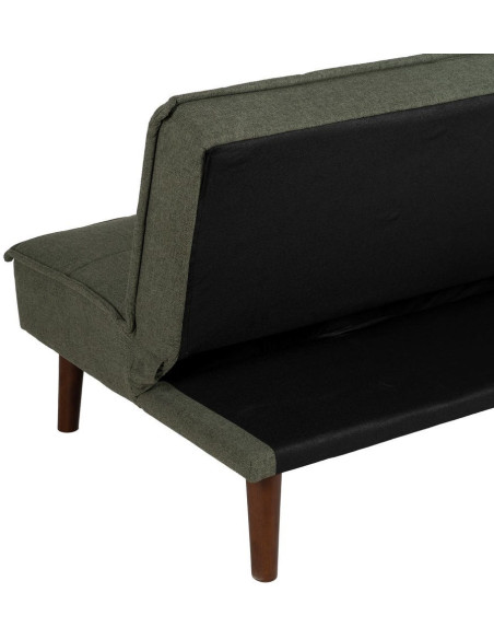 Grand Canapé moderne Convertible 3 places en Tissu chenille Vert Métal Noir Bois d'hévéa Marron Bois d'eucalyptus Bruno - 12