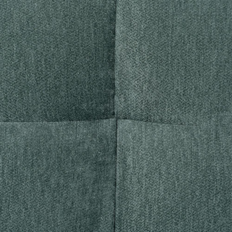 Grand Canapé moderne Convertible 3 places en Tissu chenille Vert Métal Noir Bois d'hévéa Naturel Bois d'eucalyptus Samuel - 9