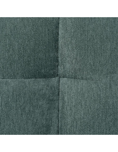 Grand Canapé moderne Convertible 3 places en Tissu chenille Vert Métal Noir Bois d'hévéa Naturel Bois d'eucalyptus Samuel - 9