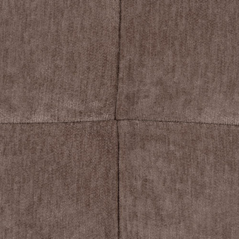 Grand Canapé moderne Convertible 3 places en Tissu chenille Vieux taupe Métal Noir Bois d'hévéa Naturel Bois d'eucalyptus Samuel