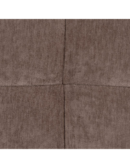 Grand Canapé moderne Convertible 3 places en Tissu chenille Vieux taupe Métal Noir Bois d'hévéa Naturel Bois d'eucalyptus Samuel