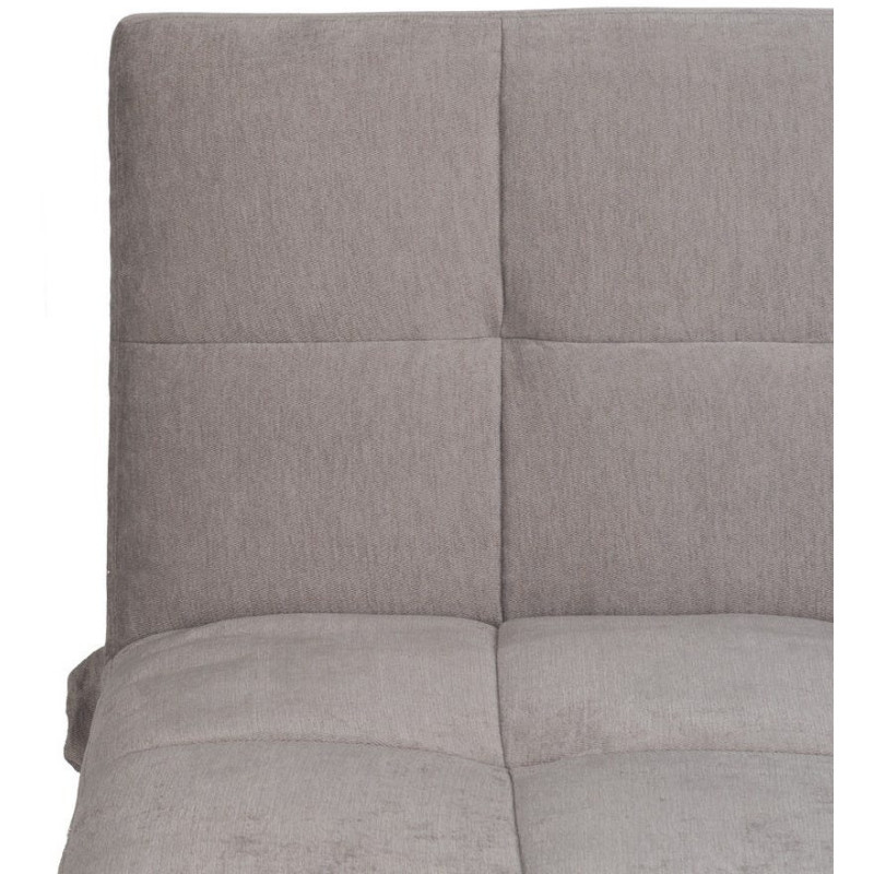 Grand Canapé moderne Convertible 3 places en Tissu chenille Gris Métal Noir Bois d'hévéa Naturel Bois d'eucalyptus Samuel - 7
