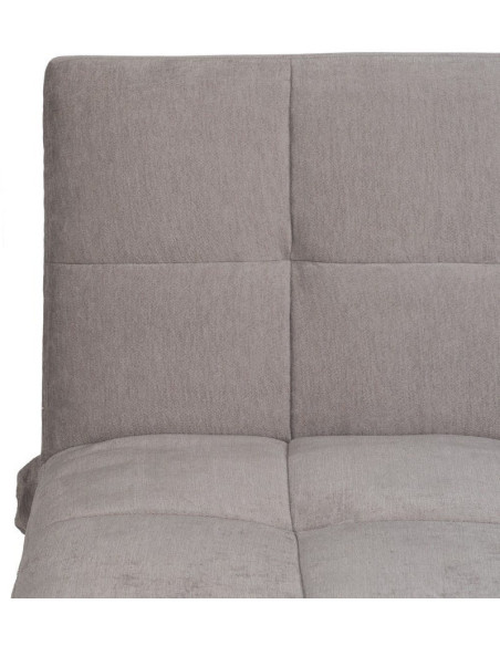 Grand Canapé moderne Convertible 3 places en Tissu chenille Gris Métal Noir Bois d'hévéa Naturel Bois d'eucalyptus Samuel - 7