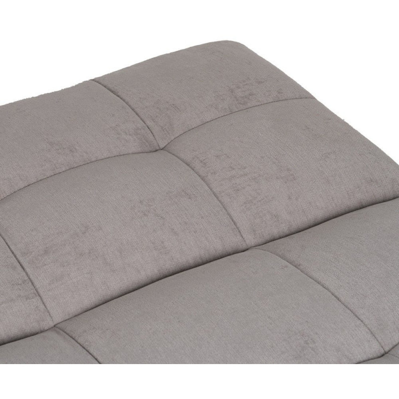 Grand Canapé moderne Convertible 3 places en Tissu chenille Gris Métal Noir Bois d'hévéa Naturel Bois d'eucalyptus Samuel - 9