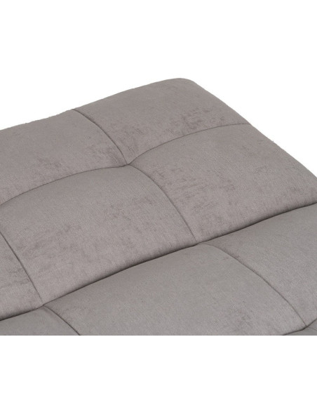 Grand Canapé moderne Convertible 3 places en Tissu chenille Gris Métal Noir Bois d'hévéa Naturel Bois d'eucalyptus Samuel - 9