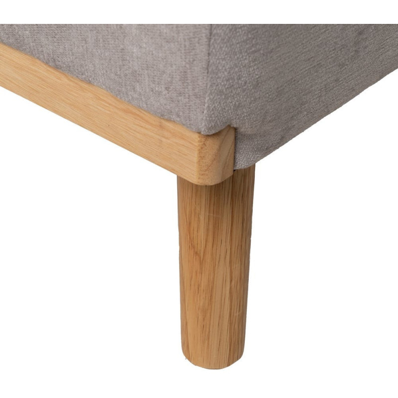 Grand Canapé moderne Convertible 3 places en Tissu chenille Gris Métal Noir Bois d'hévéa Naturel Bois d'eucalyptus Samuel - 15