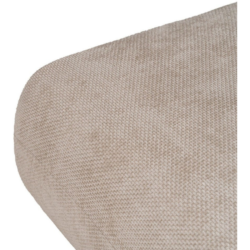 Grand Pouf moderne rectangulaire en Tissu Beige Bois de pin Bois MDF Ruben - 2