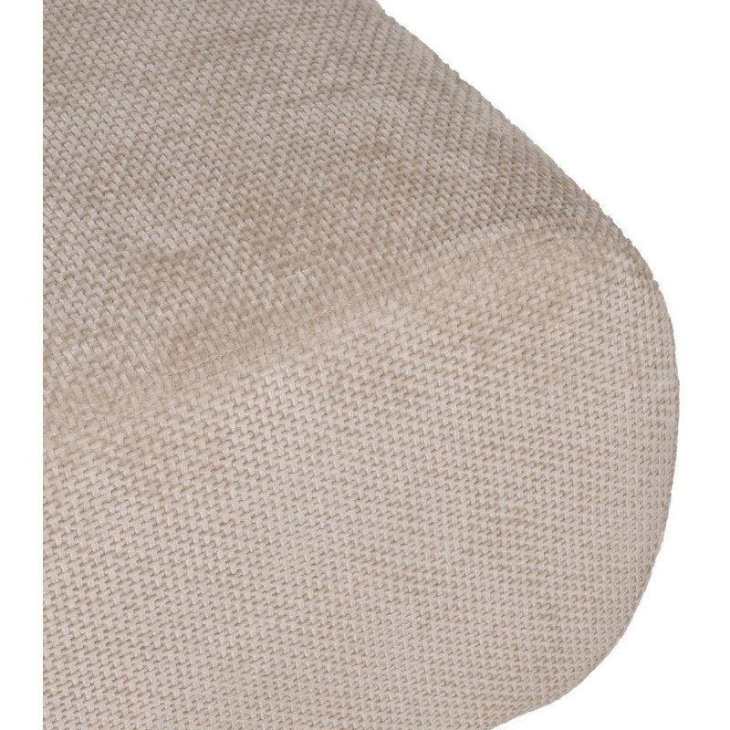 Grand Pouf moderne rectangulaire en Tissu Beige Bois de pin Bois MDF Ruben - 3