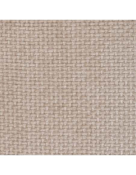 Grand Pouf moderne rectangulaire en Tissu Beige Bois de pin Bois MDF Ruben - 5