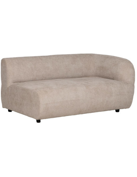 Grand canapé original moderne Droit 2 places en Tissu Beige Bois de pin Bois MDF Ruben - 1