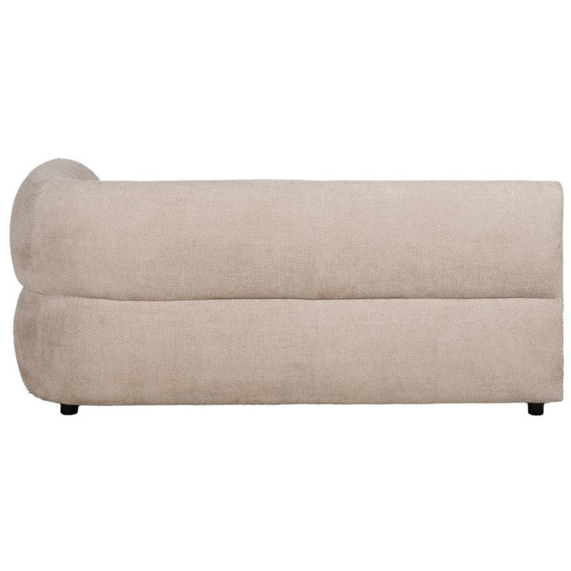 Grand canapé original moderne Droit 2 places en Tissu Beige Bois de pin Bois MDF Ruben - 3