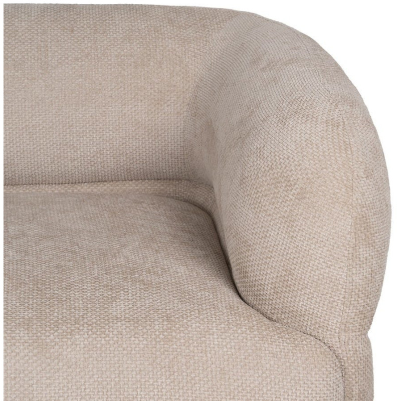 Grand canapé original moderne Droit 2 places en Tissu Beige Bois de pin Bois MDF Ruben - 6