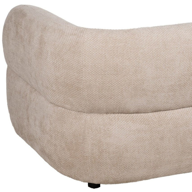 Grand canapé original moderne Droit 2 places en Tissu Beige Bois de pin Bois MDF Ruben - 10