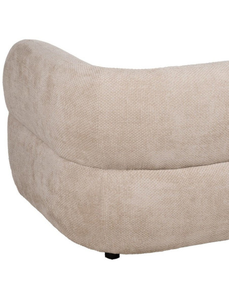 Grand canapé original moderne Droit 2 places en Tissu Beige Bois de pin Bois MDF Ruben - 10