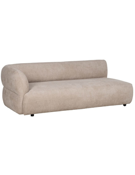 Grand canapé original moderne Droit 3 places en Tissu Beige Bois de pin Bois MDF Ruben - 1