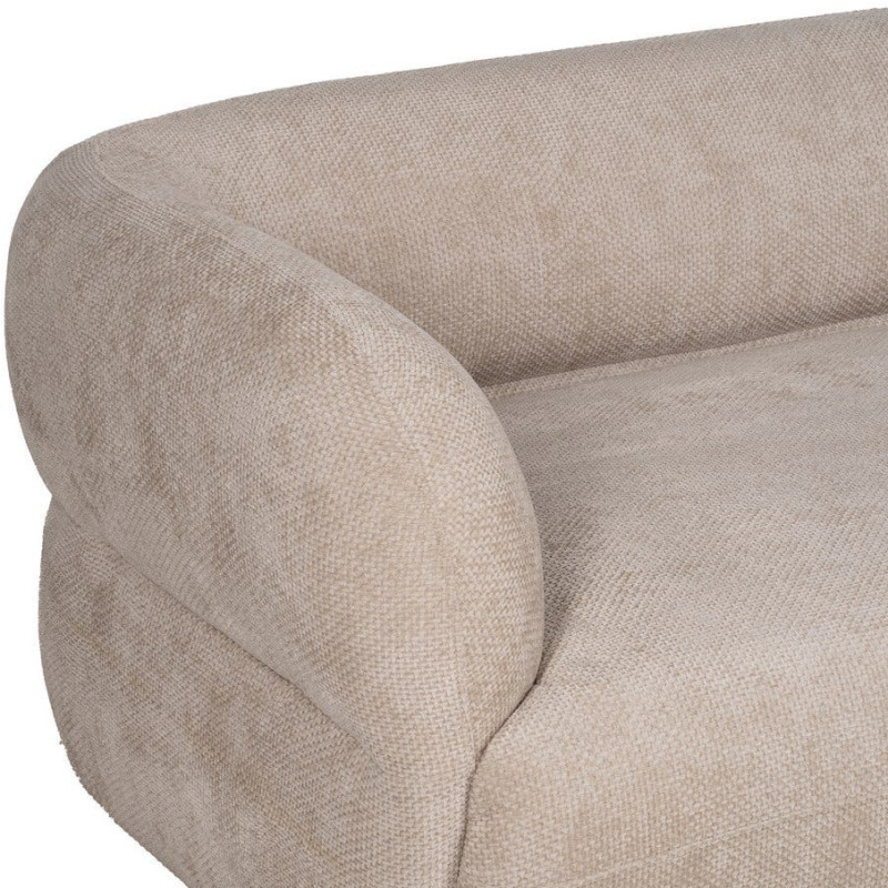 Grand canapé original moderne Droit 3 places en Tissu Beige Bois de pin Bois MDF Ruben - 4