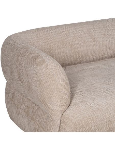 Grand canapé original moderne Droit 3 places en Tissu Beige Bois de pin Bois MDF Ruben - 4