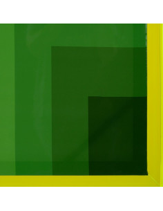 Toile murale imprimée motif géométrique 60x80 Vert Cadre en acrylique jaune - 2