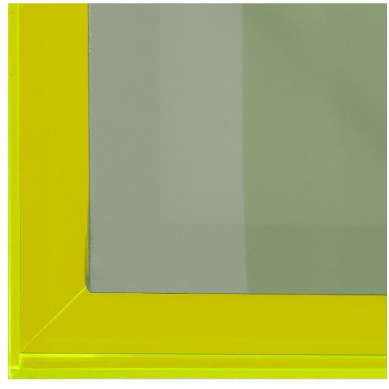 Toile murale imprimée motif géométrique 60x80 Vert Cadre en acrylique jaune - 4