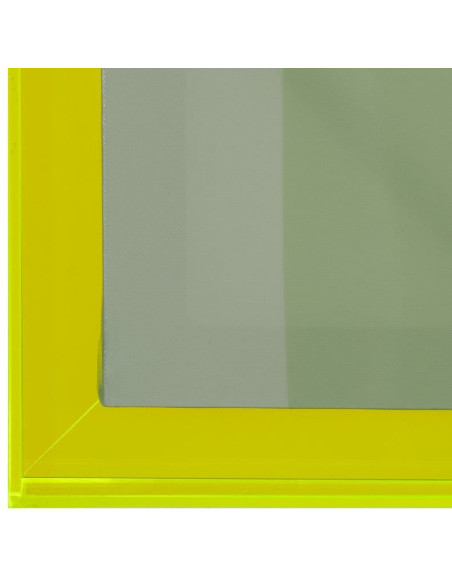 Toile murale imprimée motif géométrique 60x80 Vert Cadre en acrylique jaune - 4