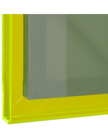 Toile murale imprimée motif géométrique 60x80 Vert Cadre en acrylique jaune - 5
