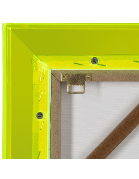 Toile murale imprimée motif géométrique 60x80 Vert Cadre en acrylique jaune - 6