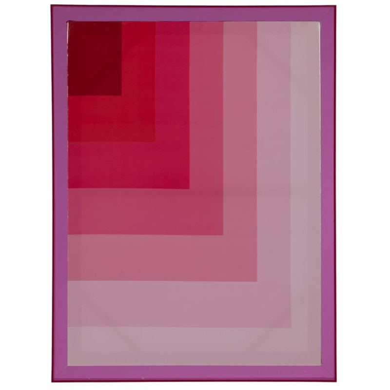 Toile murale imprimée motif géométrique 60x80 Rose Violet Cadre en acrylique violet Ameli - 1